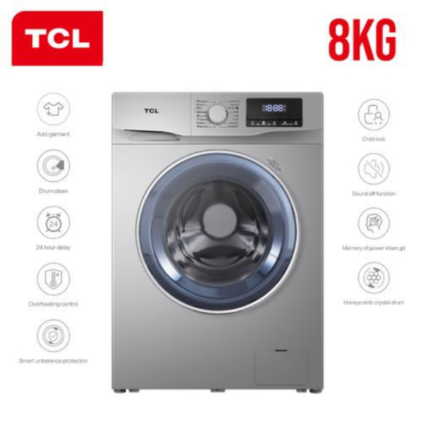 Tcl 8KG Washing Machine Front Load  P608